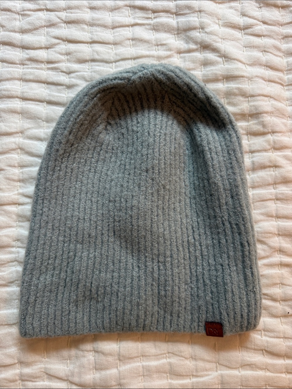 Women’s Gray Ribbed Knit Beanie